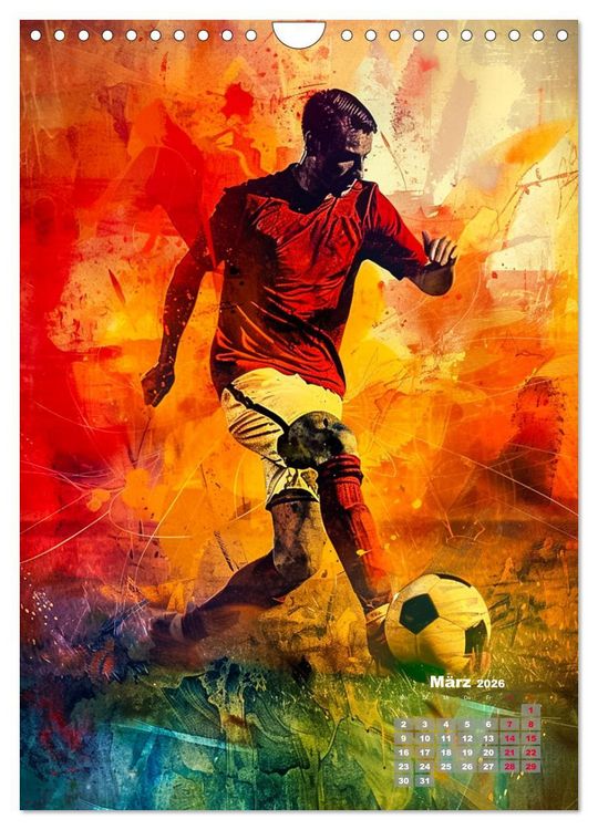 Produktbild: Fussball - Spieler in Action (Wandkalender 2026 DIN A4 hoch), CALVENDO Monatskalender