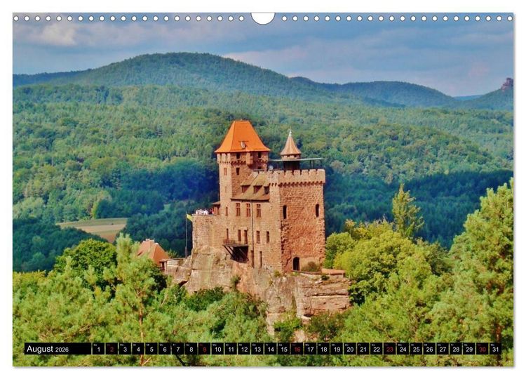 Produktbild: Burgen- und Schl&ouml;sserreise durch Deutschland (Wandkalender 2026 DIN A3 quer), CALVENDO Monatskalender