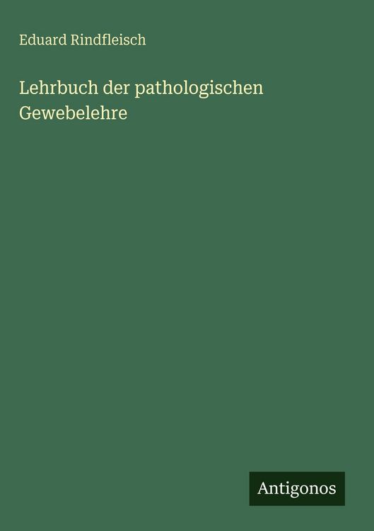 Produktbild: Lehrbuch der pathologischen Gewebelehre