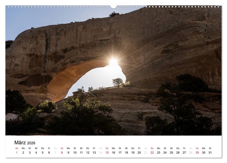 Produktbild: Nationalparks in Utah (Wandkalender 2026 DIN A2 quer), CALVENDO Monatskalender