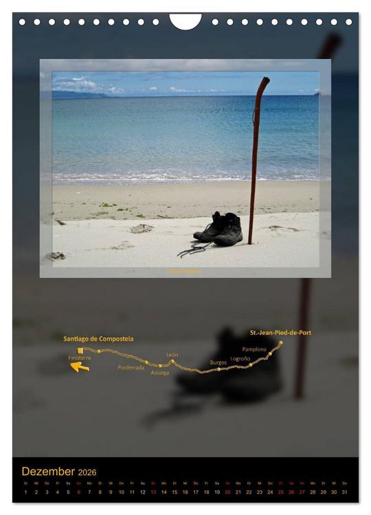 Produktbild: Jakobsweg - Camino Franc&eacute;s (Wandkalender 2026 DIN A4 hoch), CALVENDO Monatskalender