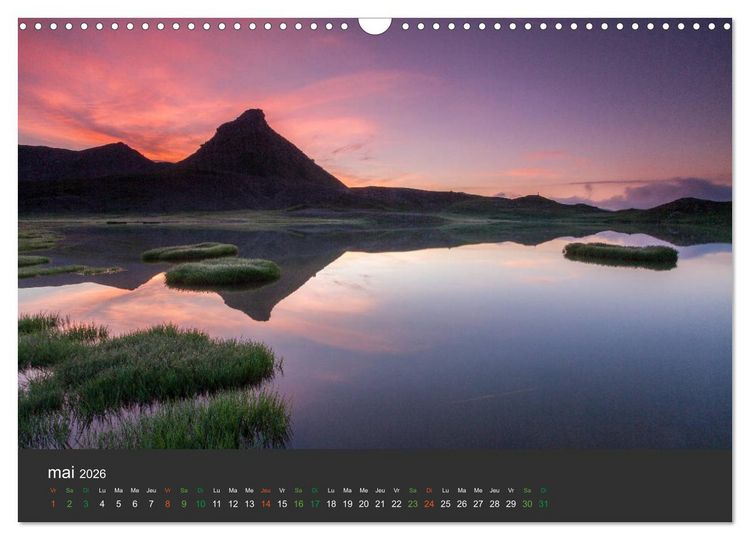 Produktbild: Lacs de montagne. Miroir des cimes (Calendrier mural 2026 DIN A3 vertical), CALVENDO calendrier mensuel