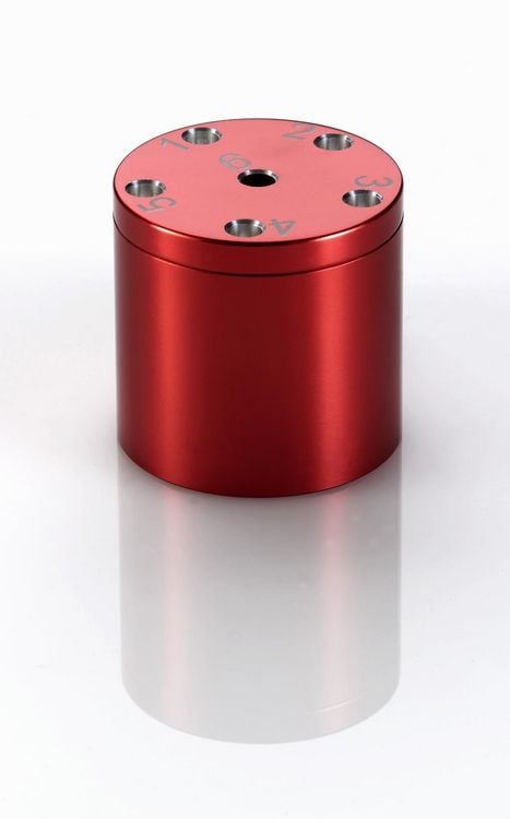 Produktbild: BestSaller 3004 - SUPER SIX Premium Aluminum rot, 36 Spielst&auml;bchen & 2 W&uuml;rfel