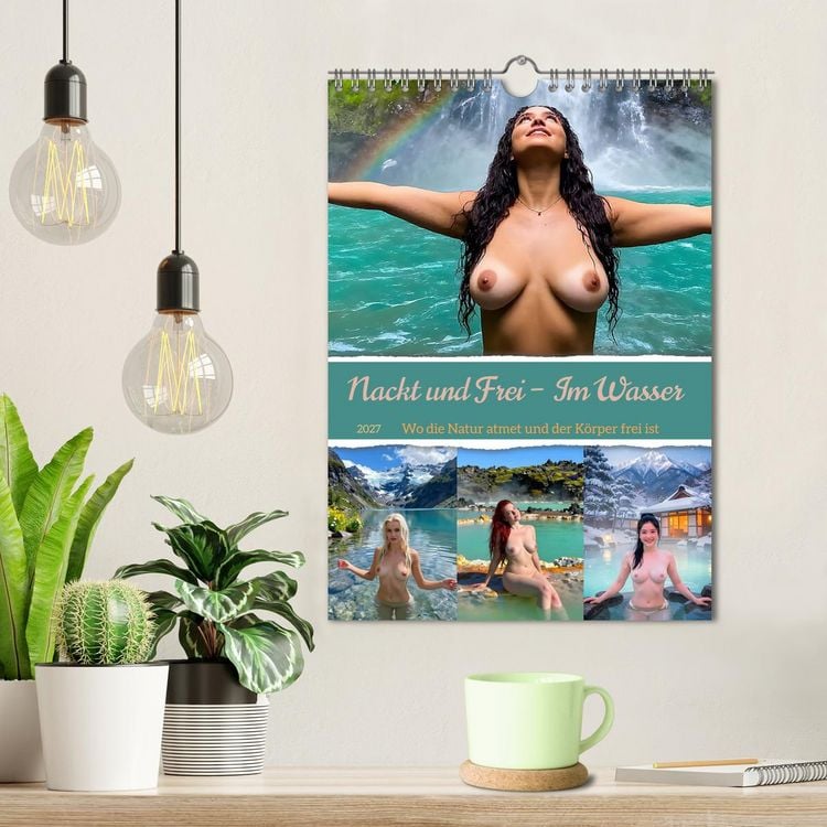 Produktbild: Nackt und Frei - Im Wasser (Wandkalender 2027 DIN A4 hoch), CALVENDO Monatskalender