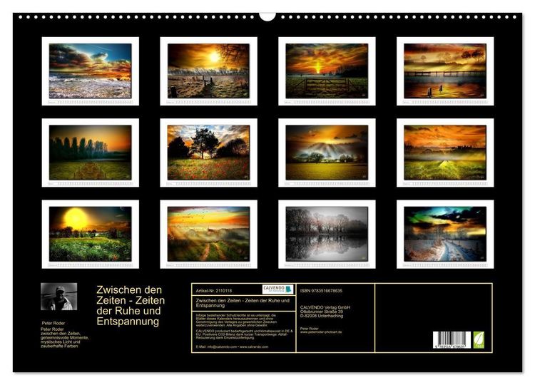Produktbild: Zwischen den Zeiten - Zeiten der Ruhe und Entspannung (Wandkalender 2026 DIN A2 quer), CALVENDO Monatskalender