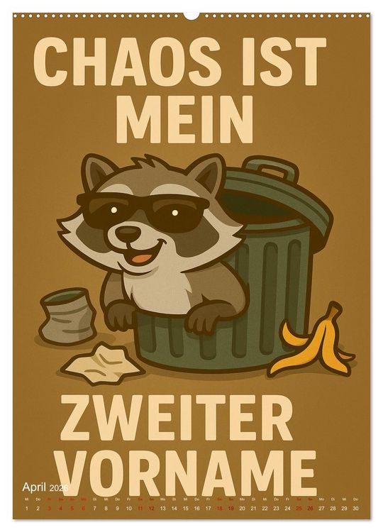 Produktbild: Tierisch eigenwillig - Weil normal langweilig w&auml;re (Wandkalender 2026 DIN A2 hoch), CALVENDO Monatskalender