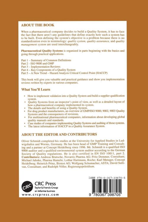 Produktbild: Pharmaceutical Quality Systems