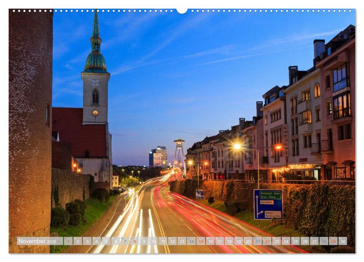 Produktbild: Zauberhaftes Bratislava - Entz&uuml;ckende Hauptstadt der Slowakai an der Donau (hochwertiger Premium Wandkalender 2026 DIN A2 quer), Kunstdruck in Hochglanz