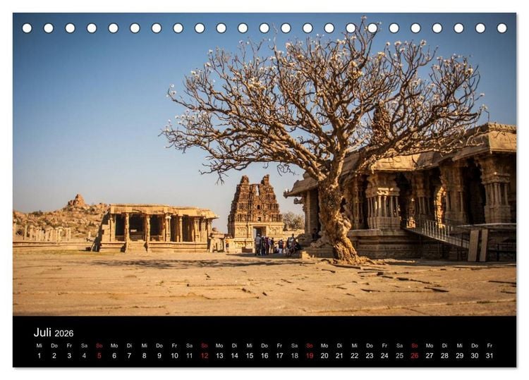 Produktbild: Romantisches Indien (Tischkalender 2026 DIN A5 quer), CALVENDO Monatskalender