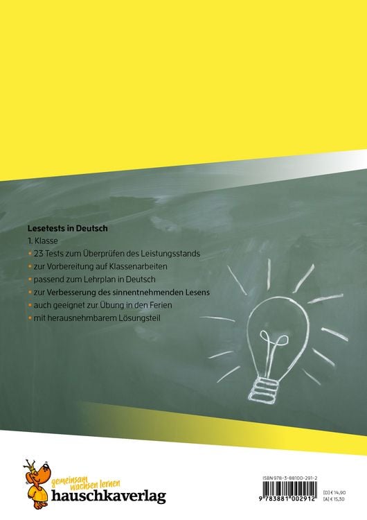 Produktbild: &Uuml;bungsheft mit Lesetests in Deutsch 1. Klasse
