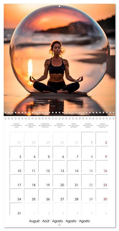 Produktbild: Soap bubble yoga dreams - AI Yoga journeys (Wall Calendar 2026 12 &times; 12 Inch) CALVENDO 12 Month Wall Calendar