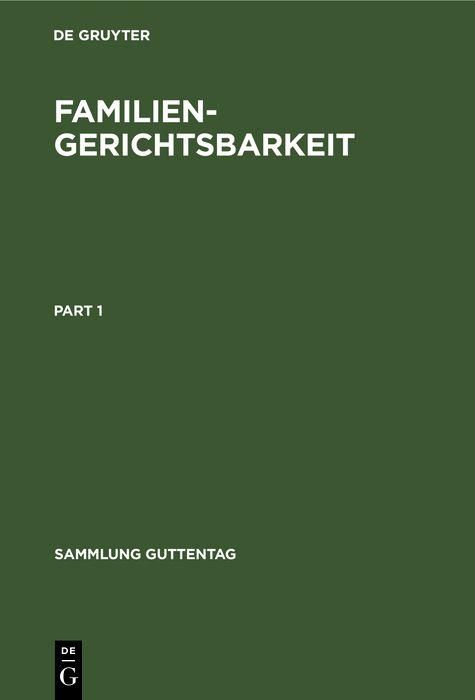 Produktbild: Familiengerichtsbarkeit