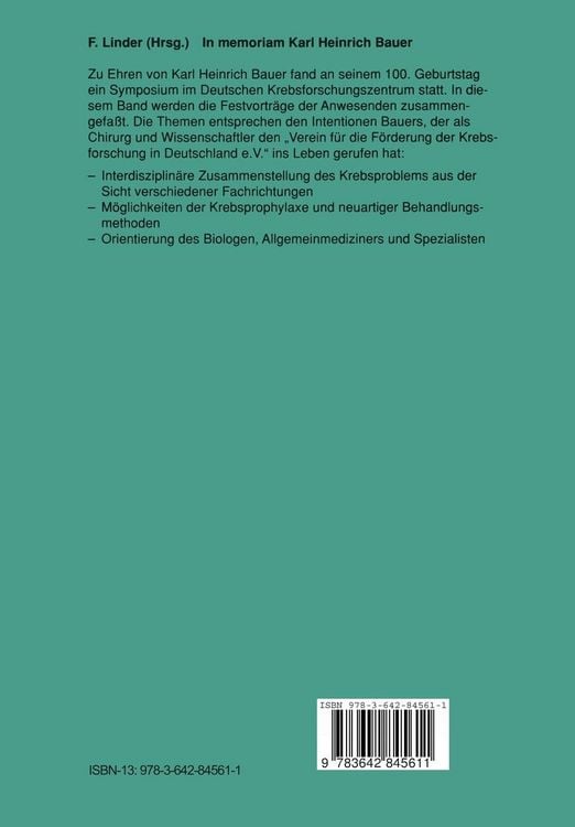 Produktbild: In memoriam Karl Heinrich Bauer