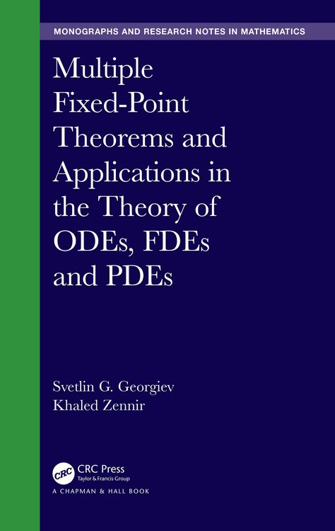 Produktbild: Multiple Fixed-Point Theorems and Applications in the Theory of ODEs, FDEs and PDEs