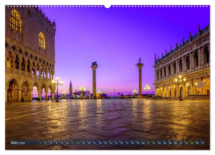 Produktbild: Venedig - eine Stadt f&uuml;r Tr&auml;umer (Wandkalender 2026 DIN A2 quer), CALVENDO Monatskalender
