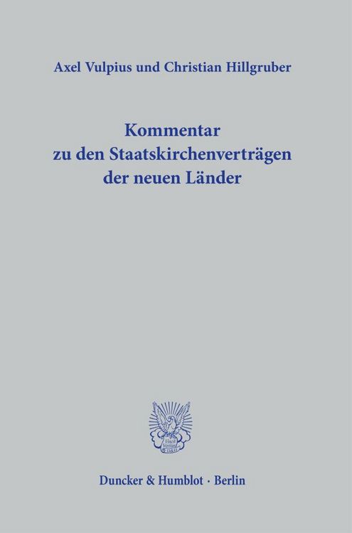 Produktbild: Kommentar zu den Staatskirchenvertr&auml;gen der neuen L&auml;nder.