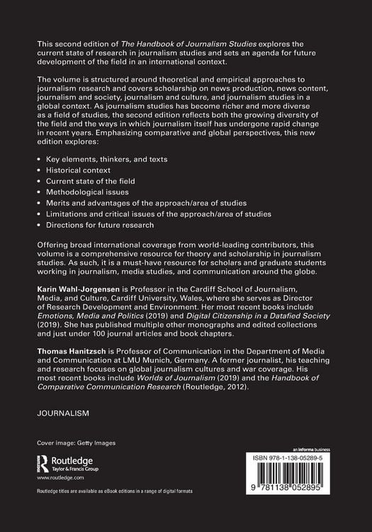 Produktbild: The Handbook of Journalism Studies