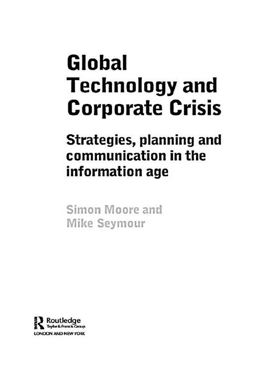 Produktbild: Global Technology and Corporate Crisis