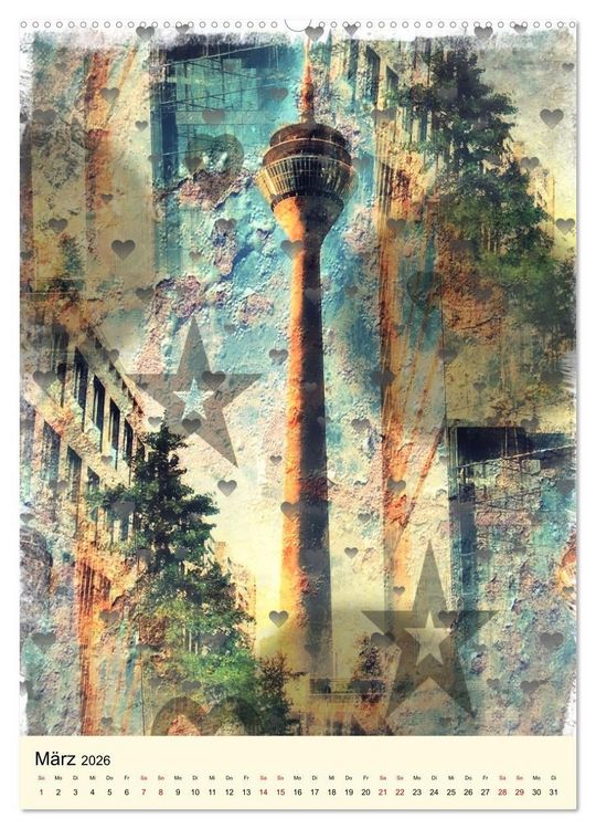 Produktbild: D&uuml;sseldorf die Stadt am Rhein (hochwertiger Premium Wandkalender 2026 DIN A2 hoch), Kunstdruck in Hochglanz