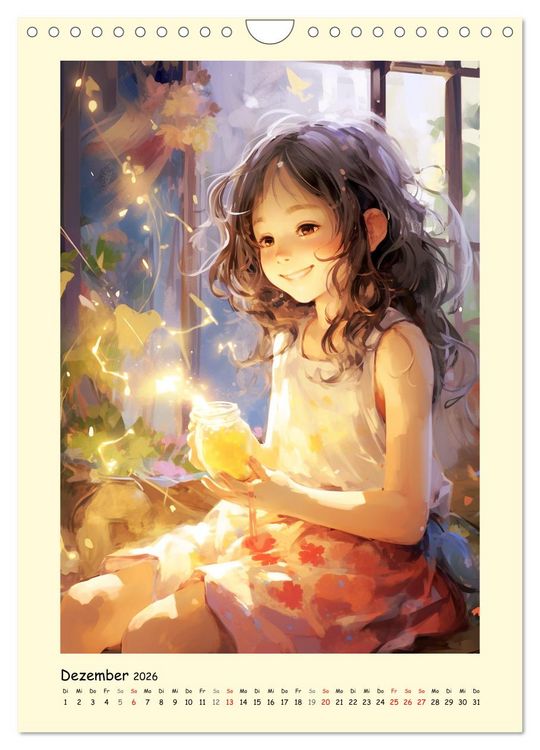 Produktbild: M&auml;dchen. Der Alltag zauberhafter Manga-Girls (Wandkalender 2026 DIN A4 hoch), CALVENDO Monatskalender