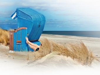 Produktbild: CALVENDO Puzzle Strandkorb an der Nordsee | 1000 Teile Lege-Gr&ouml;&szlig;e 64x48cm Foto-Puzzle f&uuml;r gl&uuml;ckliche Stunden