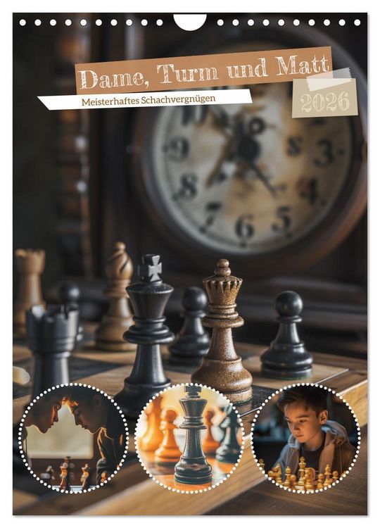 Produktbild: Dame, Turm und Matt (Wandkalender 2026 DIN A4 hoch), CALVENDO Monatskalender
