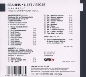 Produktbild: Brahms/Liszt/Reger