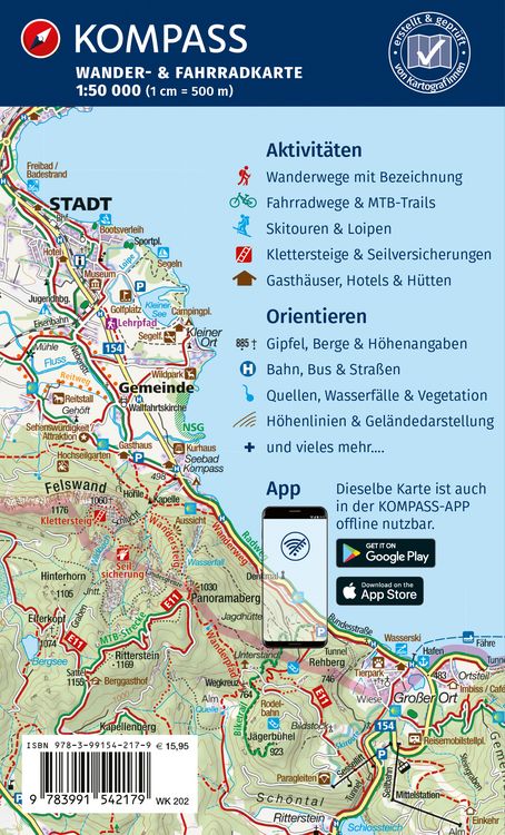 Produktbild: KOMPASS Wanderkarten-Set 202 Linz und Umgebung, M&uuml;hlviertel, Wels, Steyr (2 Karten) 1:50.000