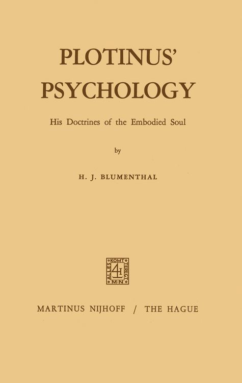 Produktbild: Plotinus&rsquo; Psychology
