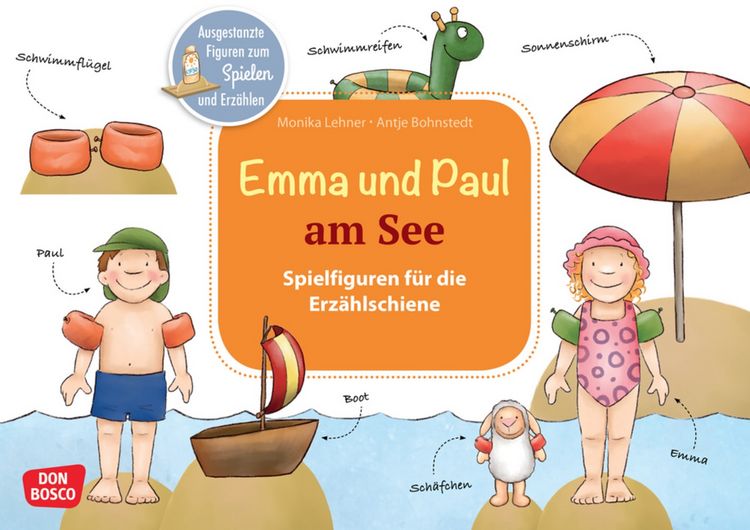 Produktbild: Emma und Paul am See. Erz&auml;hlschienen-Figurenset