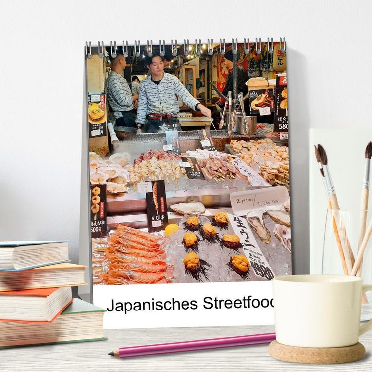 Produktbild: Japanisches Streetfood (Tischkalender 2026 DIN A5 hoch), CALVENDO Monatskalender
