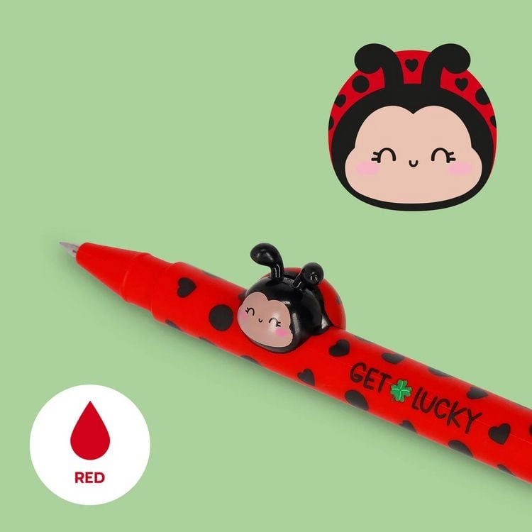 Produktbild: Legami Gelstift mit Tierdeko - Lovely Friends - Ladybug "Get Lucky"