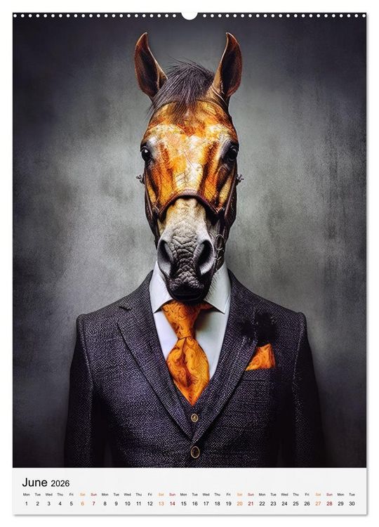 Produktbild: Stylish Horses (Wall Calendar 2026 DIN A2 portrait), CALVENDO 12 Month Wall Calendar
