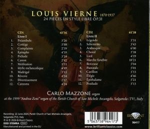 Produktbild: Vierne:24 Pieces en Style Libre Op.31