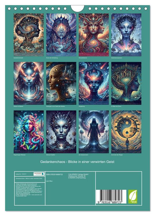 Produktbild: Gedankenchaos - Blicke in einer verwirrten Geist (Wandkalender 2026 DIN A4 hoch), CALVENDO Monatskalender