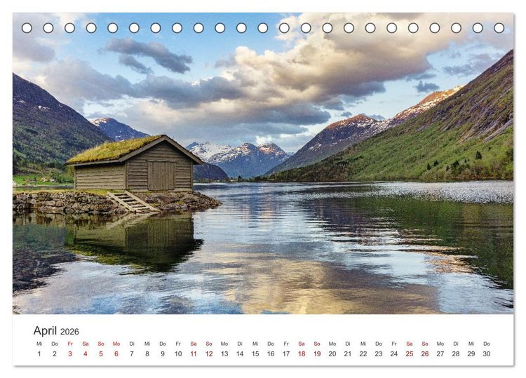 Produktbild: Norwegen - Das wundersch&ouml;ne Land im Norden. (Tischkalender 2026 DIN A5 quer), CALVENDO Monatskalender
