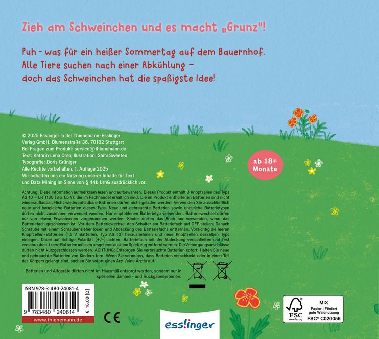 Produktbild: Zieh mal, h&ouml;r mal: Grunz und platsch - ab in den Matsch!