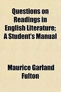 Produktbild: Questions on Readings in English Literature; A Student's Manual