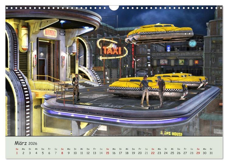 Produktbild: Science Fiction Cyberpunk (Wandkalender 2026 DIN A3 quer), CALVENDO Monatskalender
