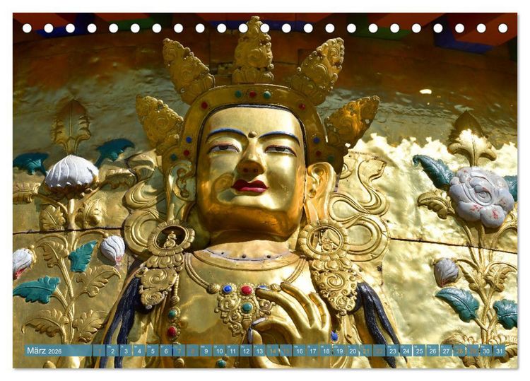 Produktbild: Mystische Wesen &ndash; Buddhistische Kunst im Himalaya (Tischkalender 2026 DIN A5 quer), CALVENDO Monatskalender
