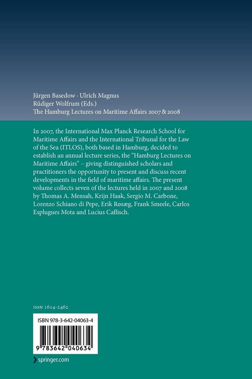 Produktbild: The Hamburg Lectures on Maritime Affairs 2007 & 2008