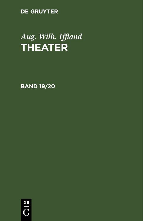 Produktbild: Theater. Band 19/20