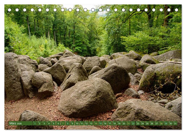 Produktbild: Das Felsenmeer - Natur pur im Odenwald (Tischkalender 2026 DIN A5 quer), CALVENDO Monatskalender