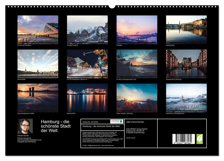 Produktbild: Hamburg - die sch&ouml;nste Stadt der Welt (hochwertiger Premium Wandkalender 2026 DIN A2 quer), Kunstdruck in Hochglanz