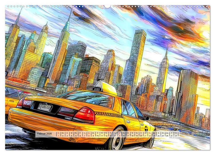 Produktbild: Comic City (Wandkalender 2026 DIN A2 quer), CALVENDO Monatskalender