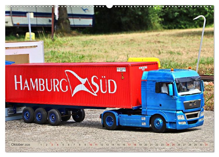 Produktbild: LKW Modelle beim Dampfmodellbautreffen in Bisingen (hochwertiger Premium Wandkalender 2026 DIN A2 quer), Kunstdruck in Hochglanz