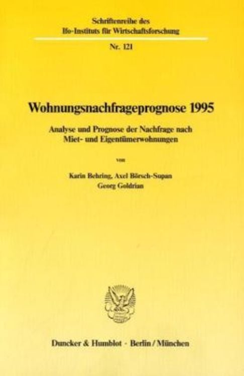 Produktbild: Wohnungsnachfrageprognose 1995.