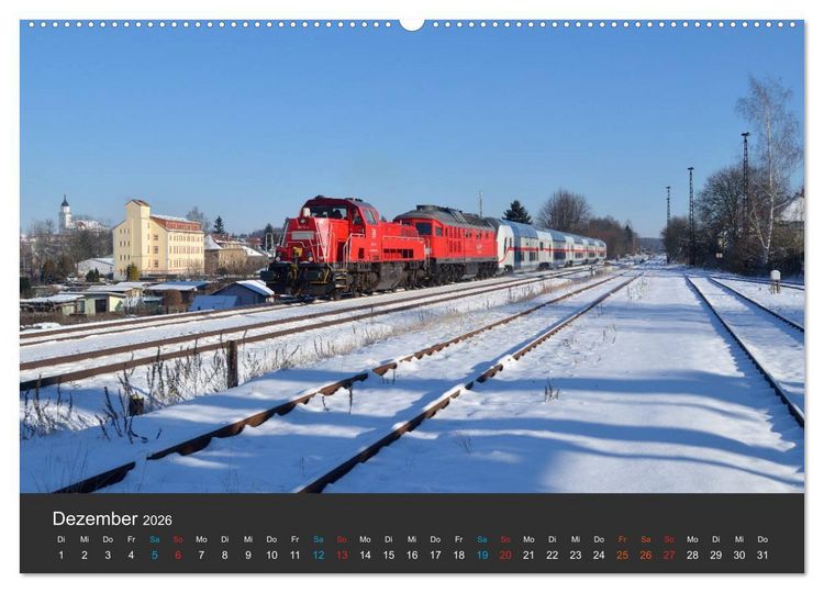 Produktbild: Oberlausitzer Eisenbahnen 2026 (Wandkalender 2026 DIN A2 quer), CALVENDO Monatskalender