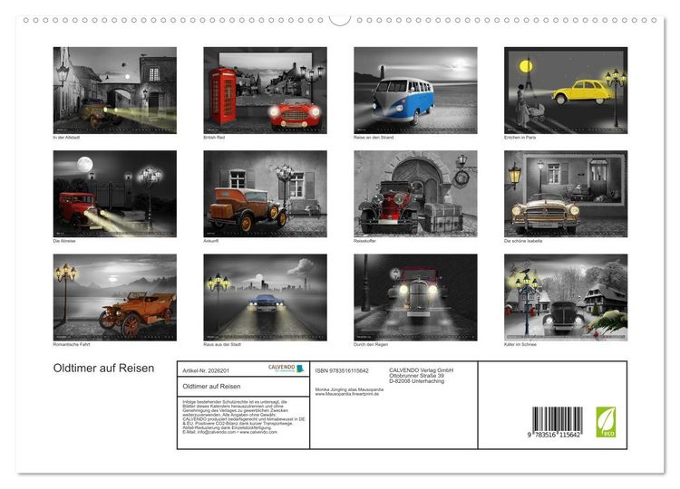 Produktbild: Oldtimer auf Reisen (hochwertiger Premium Wandkalender 2026 DIN A2 quer), Kunstdruck in Hochglanz