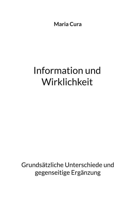 Produktbild: Information und Wirklichkeit